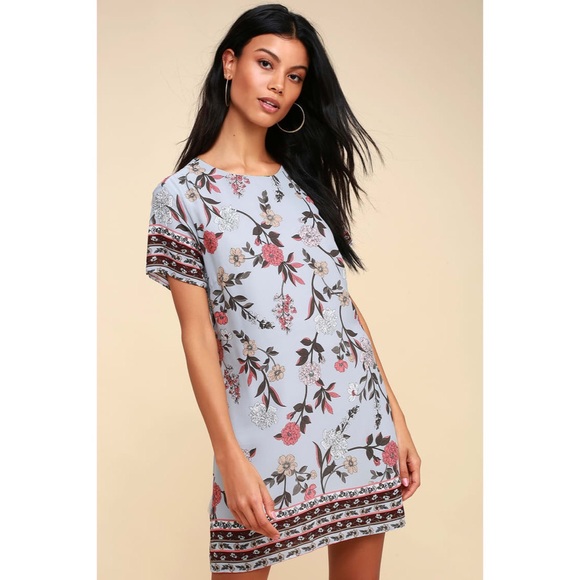 Lulus | A-Flora-Ble Floral Shift Dress - Picture 3 of 6